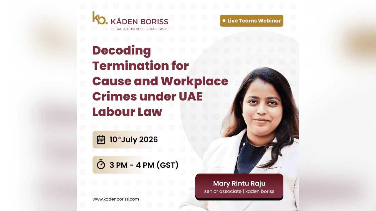 Decoding Termination for Cause and Workplace Crimes under UAE Labour Law.